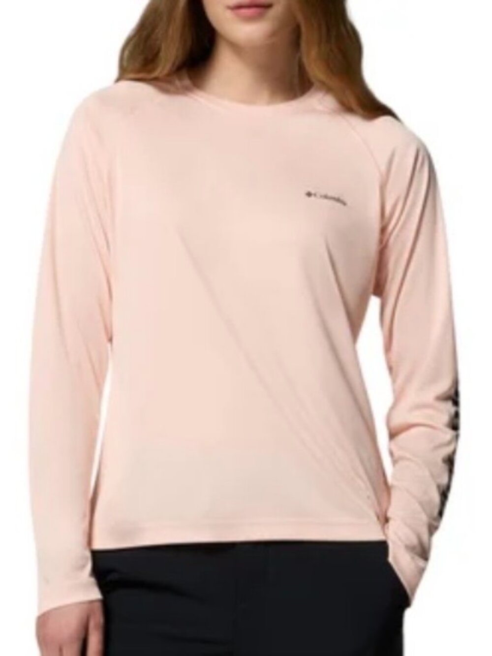 Women's Long Sleeve UPF50 Sun Top, Peach Blossom - Picture 3 of 3